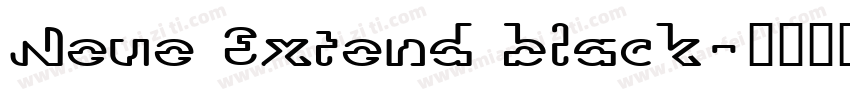 Neue Extend black字体转换